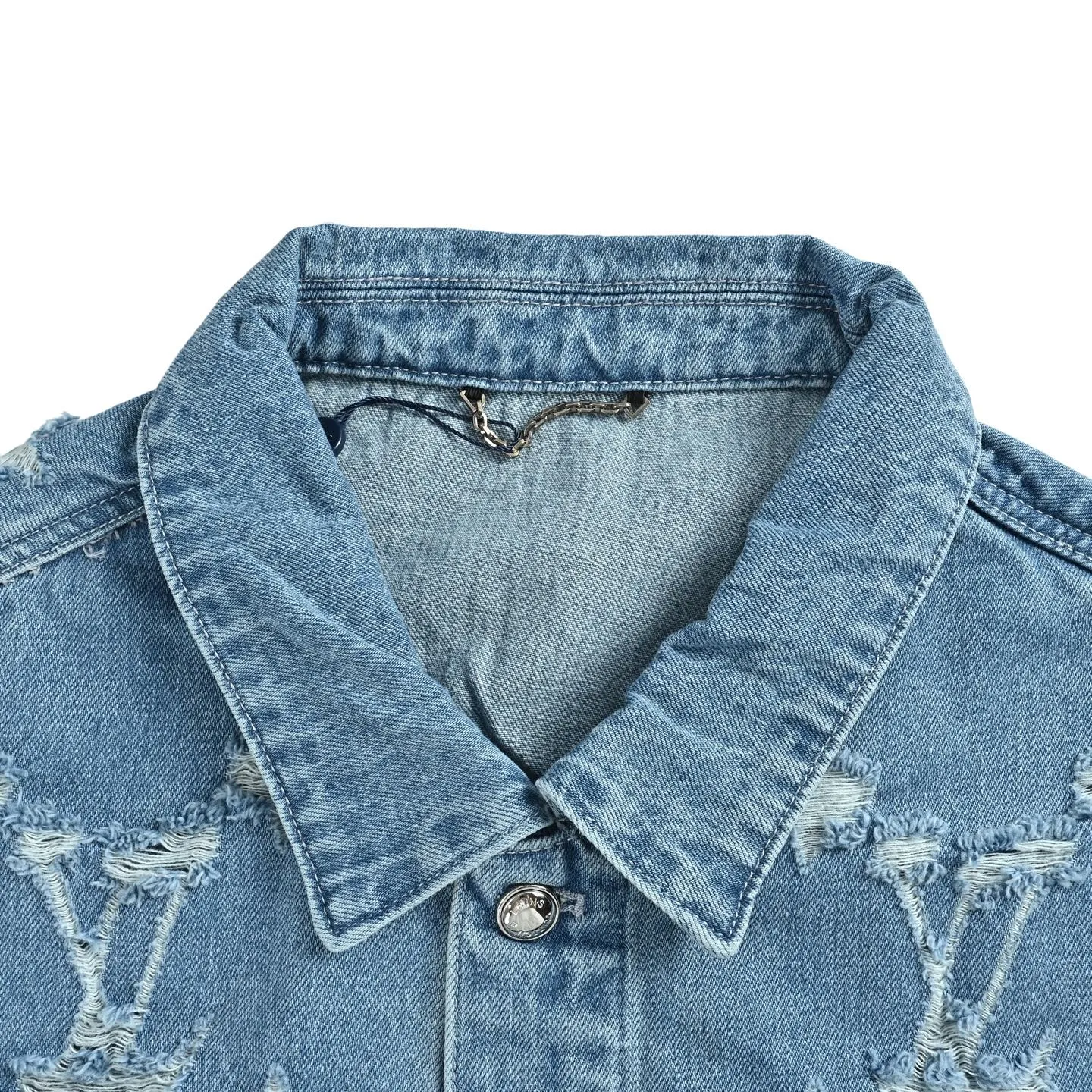 Louis Vuitton/Louis Vuitton washed ripped denim jacket